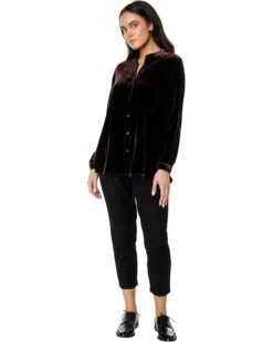 Eileen Fisher Petite Mandarin Collar Long Shirt | Shirts & Tops -Eileen Fisher Sales Store 611ykT93 JL. AC SR736920