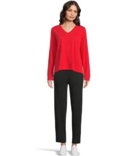 Eileen Fisher V-Neck Long Sleeve Tee | Shirts & Tops -Eileen Fisher Sales Store 61A0BtJradL. AC SR736920
