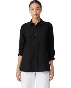 Eileen Fisher Classic Collar Shirt | Shirts & Tops -Eileen Fisher Sales Store 61CXH8xItCL. AC SR736920