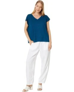 Eileen Fisher V-neck Square Tee | Shirts & Tops -Eileen Fisher Sales Store 61H6SCOjmxL. AC SR736920