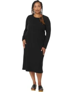 Eileen Fisher Crew Neck Calf Length Dress | Dresses