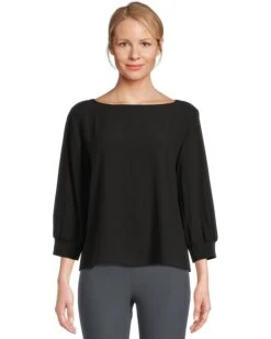 Eileen Fisher Bateau Neck 3/4 Sleeve Top | Shirts & Tops