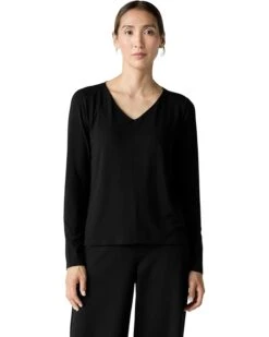 Eileen Fisher V-Neck Top With Long Sleeve | Shirts & Tops