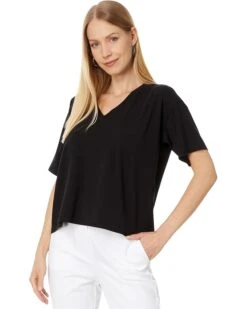 Eileen Fisher V Neck Boxy Short Sleeve Tee | Shirts & Tops