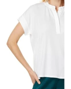 Eileen Fisher Mandarin Collar Henley | Shirts & Tops -Eileen Fisher Sales Store 61RaYN 85aL. AC SR736920