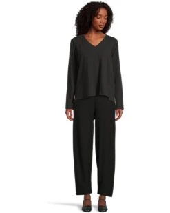 Eileen Fisher V Neck Long Sleeve Tee | Shirts & Tops -Eileen Fisher Sales Store 61RimY8qR6L. AC SR736920