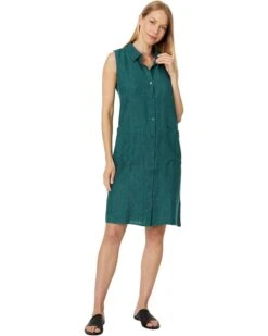 Eileen Fisher Plus Size Classic Collar Dress | Dresses
