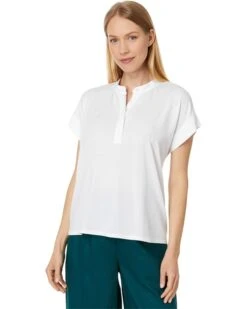 Eileen Fisher Mandarin Collar Henley | Shirts & Tops