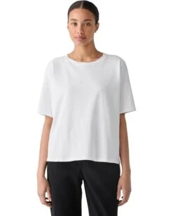 Eileen Fisher Crew Neck Short Sleeve Box Top | Shirts & Tops -Eileen Fisher Sales Store 61nNpDF3MyL. AC SR736920