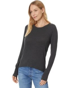 Eileen Fisher Round Neck Slim Long Sleeve Tee | Shirts & Tops -Eileen Fisher Sales Store 710Y3NsktQL. AC SR736920