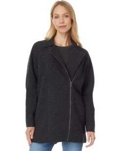Eileen Fisher Petite Motorcycle Jacket With Zip Front | Coats & Outerwear