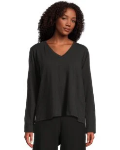 Eileen Fisher V Neck Long Sleeve Tee | Shirts & Tops