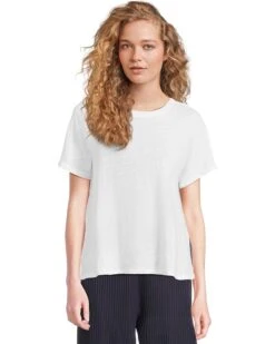 Eileen Fisher Crew Neck Short Sleeve Tee | Shirts & Tops -Eileen Fisher Sales Store 71NdKtkx6rL. AC SR736920
