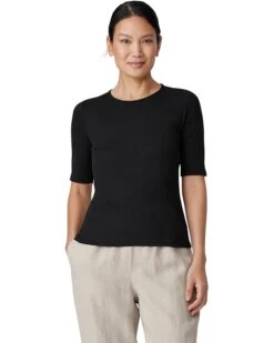 Eileen Fisher Crew Neck Elbow Sleeve Tee | Shirts & Tops