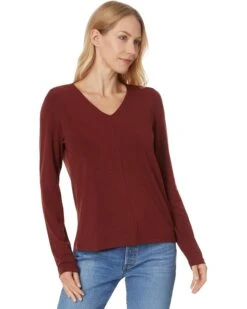 Eileen Fisher V-Neck Top With Long Sleeve | Shirts & Tops -Eileen Fisher Sales Store 71i03zsTwL. AC SR736920