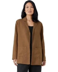 Eileen Fisher Notch Collar Long Blazer | Coats & Outerwear
