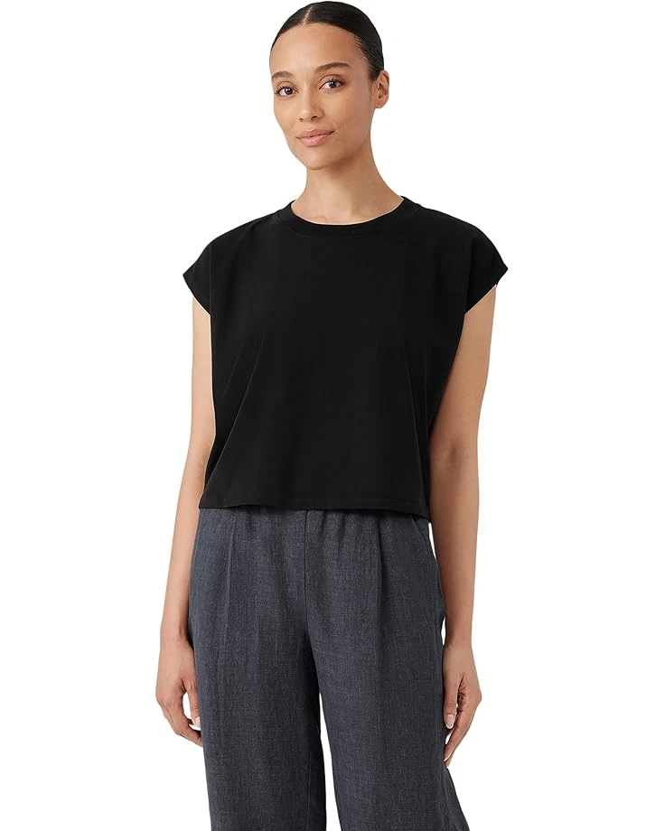 Eileen Fisher Crew Neck Cropped Shell | Shirts & Tops 1 Eileen Fisher Crew Neck Cropped Shell | Shirts & Tops