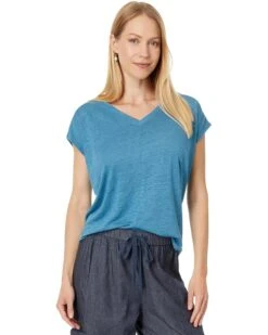 Eileen Fisher V-Neck Square Tee | Shirts & Tops